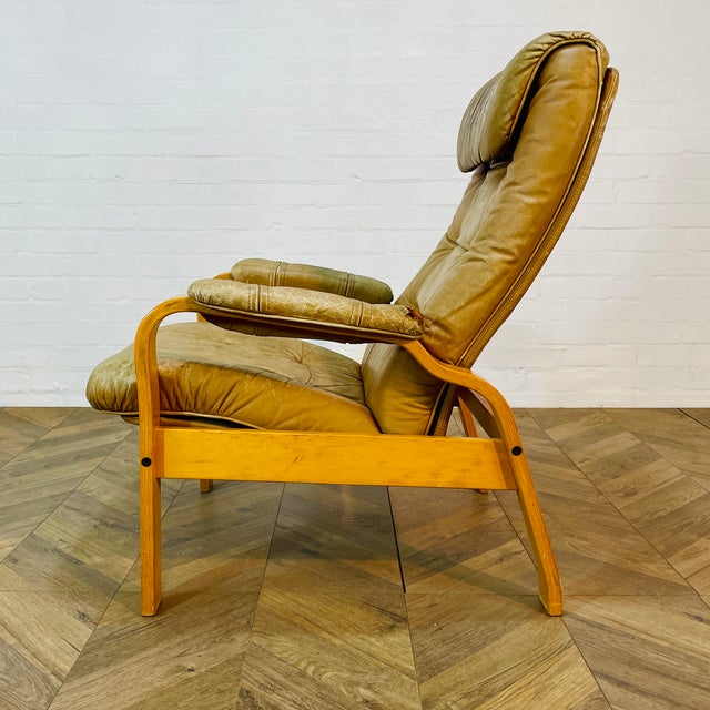 Mid-Century Leather Lounge Chair by Skoghaug, 1970s For Sale - Image 6 of 18