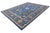 Vibrant Cobalt Blue Hand-Knotted Modern Oushak Style Area Rug With Jewel Tones For Sale - Image 12 of 12