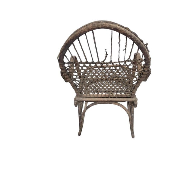 Add timeless character to your space with this antique bentwood rocking chair, featuring a beautifully curved frame and...
