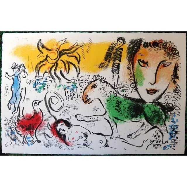 Early 21st Century Marc Chagall - The Green Horse - Original Lithograph 1973 For Sale - Image 5 of 5