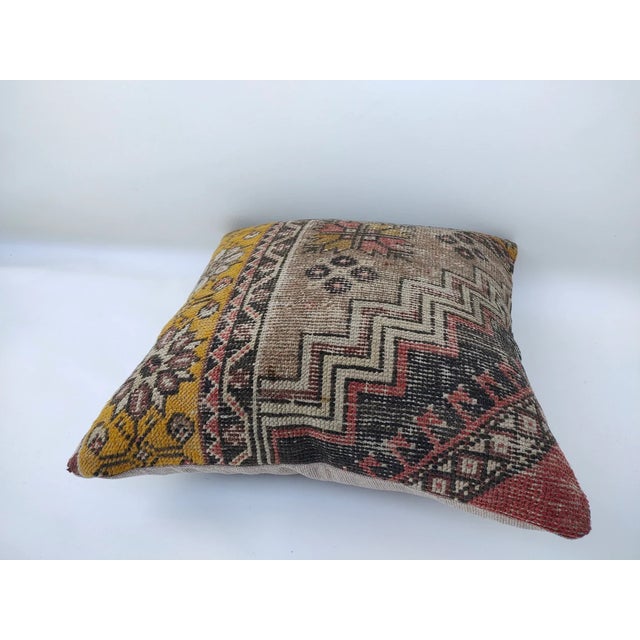 Textile Decorative Turkish Anatolian Rug Pillow Cover 20"x20" For Sale - Image 7 of 11