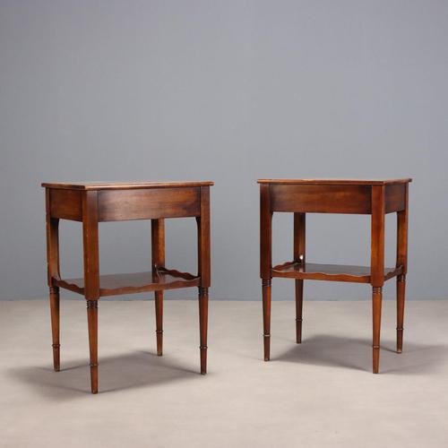 Walnut Bedside Tables, Set of 2 For Sale - Image 10 of 11