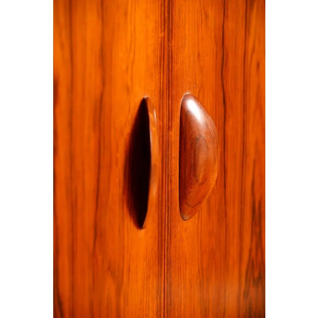 Mid-Century Modern Danish Modern Teak Corner Bar Cabinet, 1960s For Sale - Image 3 of 6