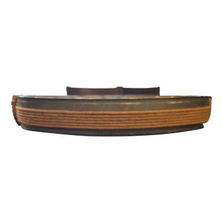 Silver Tray With Rope Trim For Sale