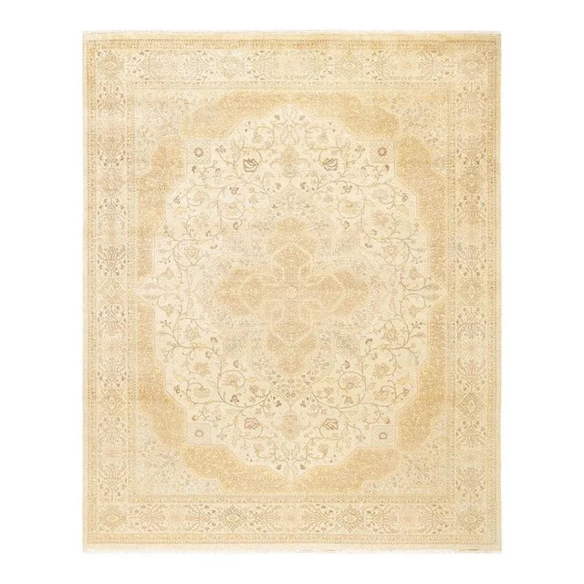 Mogul Collection Hand-Knotted Area Rug - Ivory 8' 2" x 10' 4" For Sale - Image 4 of 4