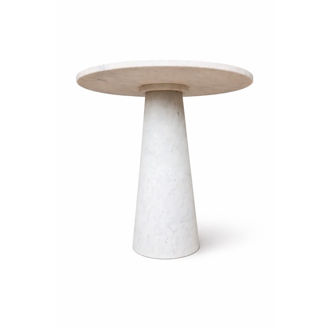 Angelo Mangiarotti Sculptural Marble Pedestal Table in the Style of 1970 Angelo Mangiarotti For Sale - Image 4 of 10
