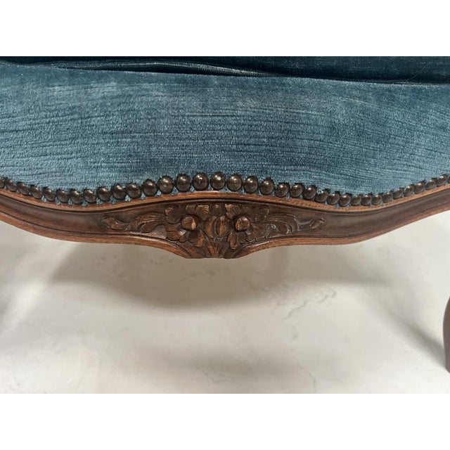 Louis XV Style Bergère Armchairs in Wood, 20th Century, Set of 2 For Sale - Image 9 of 13
