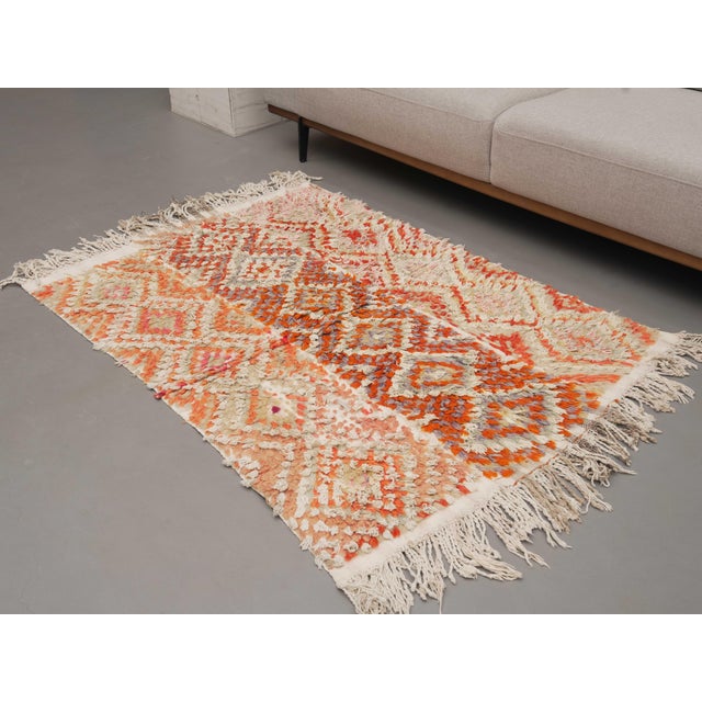 1970s Vintage Handmade Wool Cotton Turkish Cream Runner Rug For Sale - Image 10 of 11