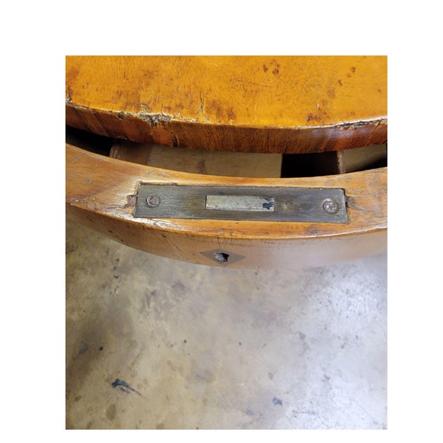 Mid 20th Century A Birchwood Biedermeier Style Occasional Table With a Single Drawer For Sale - Image 4 of 12