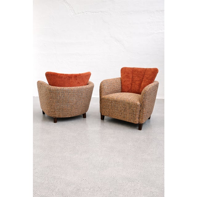 Lounge Armchairs attributed to Kaesz Gyula, Hungary, 1940s, Set of 2 For Sale - Image 13 of 16