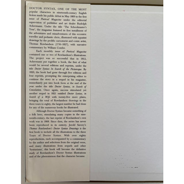 Thomas Rowlandson's Doctor Syntax Drawings an Intro. 1st Edition Hardback in Dustcover by Jerold J Savory For Sale - Image 4 of 12