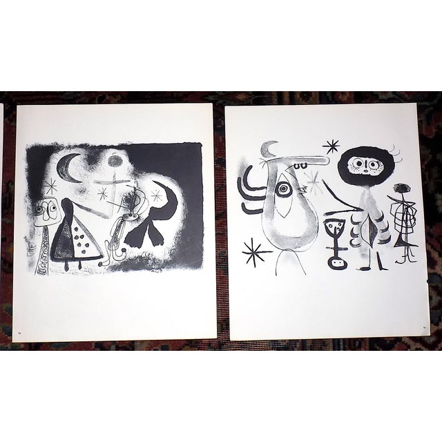 Abstract Vintage Mid Century Modern Abstract Joan Miro Lithographs - Set of 3 For Sale - Image 3 of 4