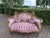 1940 French Louis XVI Gold Beech Rose Velvet Settee For Sale - Image 13 of 18