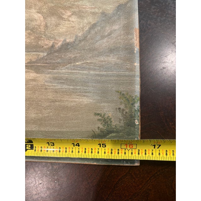 Antique Cottage Core Original Art Late 19th Century American Landscape on Academy Board, Wadsworth Howland Label, Circa 1880–1900 For Sale - Image 4 of 12