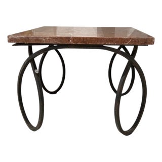 Early 20th Century French Coffee Table With Marble Top For Sale