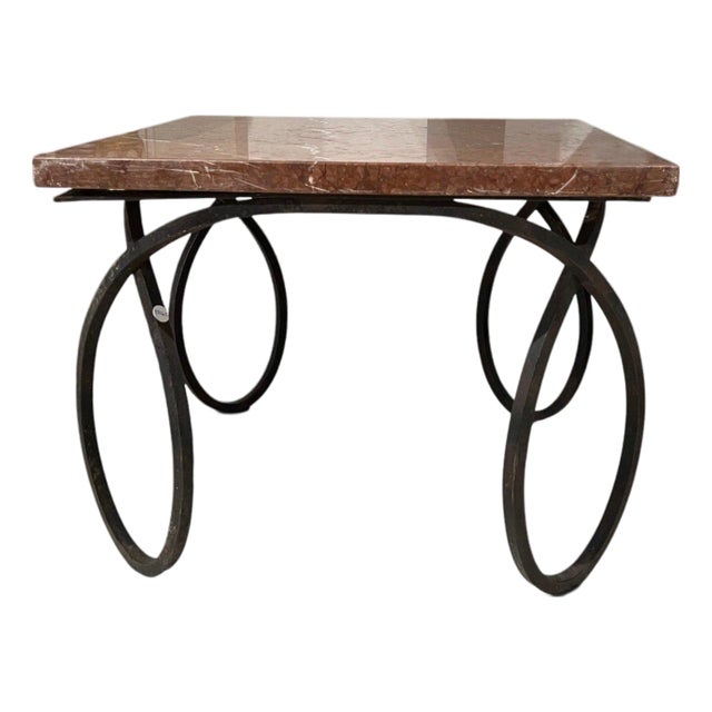 Early 20th Century French Coffee Table With Marble Top For Sale