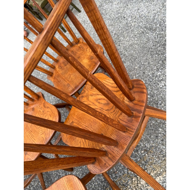 Vintage Windsor Style Dining Chairs by Hunt Furniture - Set of Six For Sale - Image 10 of 10
