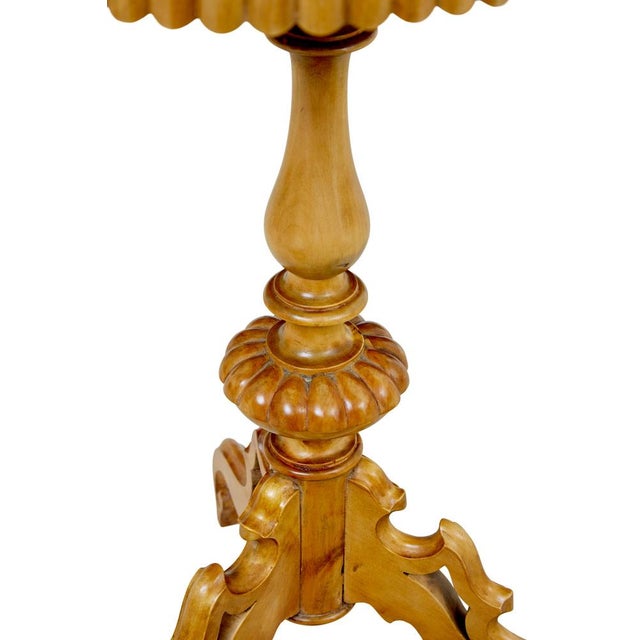 Late 19th Century Antique Swedish Birch Oval Occasional Table, 1890 For Sale - Image 5 of 8