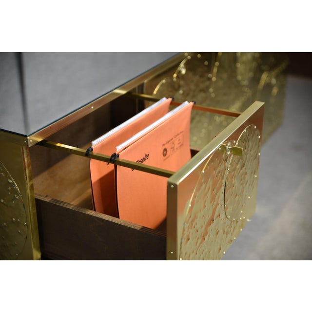 Brass and Birch Sideboard from Justfurnituress SRL For Sale - Image 11 of 13
