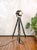 Satin Black Rank Strand Patt 123 Theater Spotlight Floor Lamp with Black Wooden Tripod, 1960s For Sale - Image 17 of 18