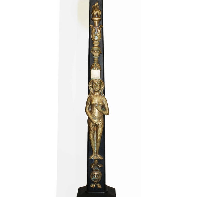 Andirons Antique With Scrollwork Supports and Bronze Figural and Torch Motifs - A Pair For Sale - Image 4 of 7