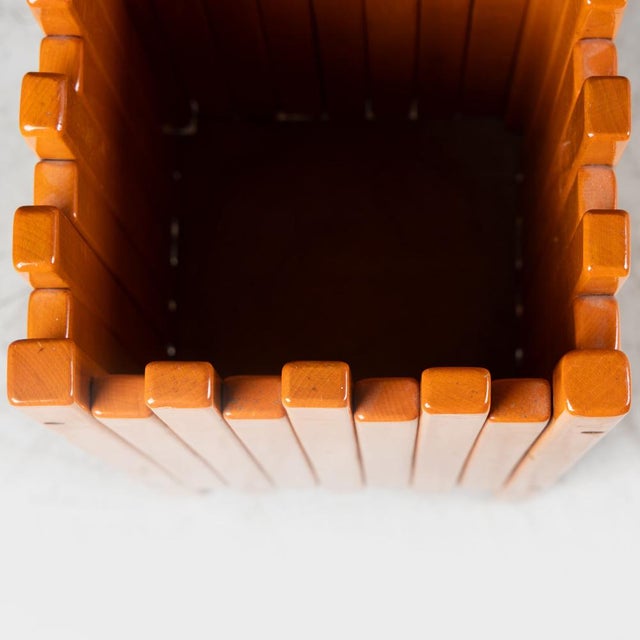 Postmodern Orange Planter by Ettore Sottsass for Poltronova, 1970s For Sale - Image 3 of 14