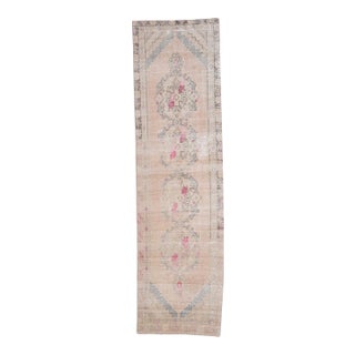 1970s Vintage Handmade Wool Cotton Turkish Area Rug For Sale