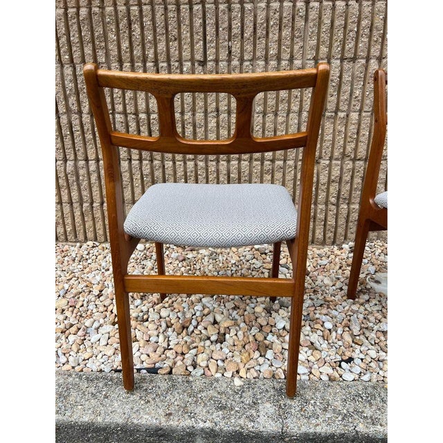 Late 20th Century D-Scan Set of Four Mid Century Teak Dining Chairs For Sale - Image 10 of 10