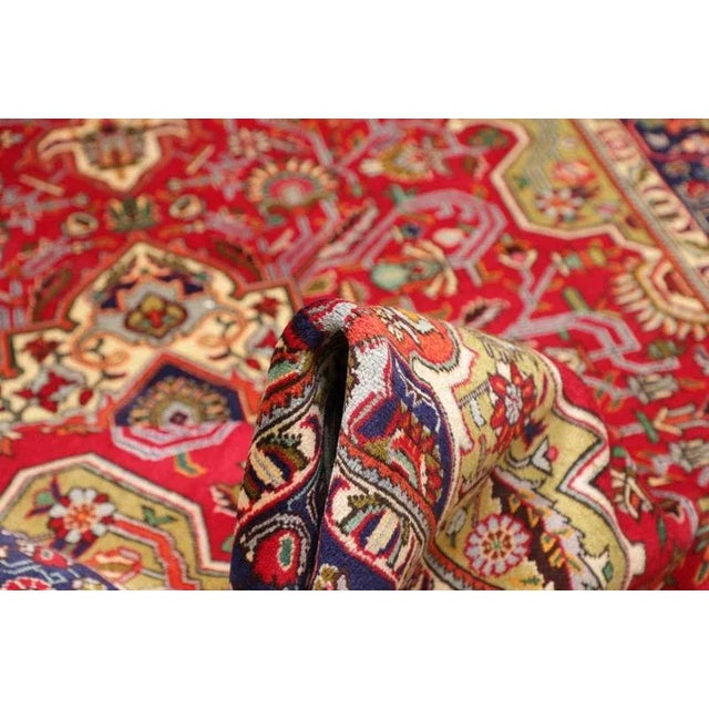 Middle Eastern Hand-Knotted Tabriz Rug For Sale - Image 9 of 11