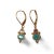 14K Yellow Gold Blue Opal Tanzanite Dangle Drop Designer Earrings. This elegant pair features 2 natural blue opals total 1...