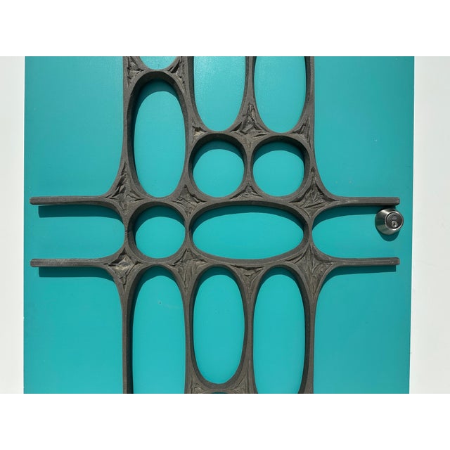Cast Aluminum Brutalist Door Panel For Sale - Image 12 of 12
