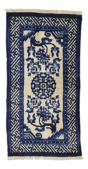 Antique Silk Chinese Peking Rug - 02'01 X 04'00