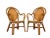 Set of Wicker & Bamboo Armchairs, 1970s For Sale
