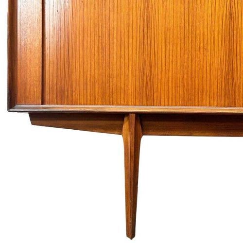 Wood Mid-Century Danish Teak Lowboard with Roller Doors by Oswald Vermaercke for V-Form, 1950s For Sale - Image 7 of 13