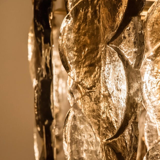 Large Citrus Swirl Smoked Glass Light Fixtures from Kalmar, 1969, Set of 4 For Sale - Image 8 of 18