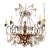 19th Century Italian Tuscan Iron and Giltwood Chandelier For Sale