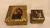 Florentine Mother & Child Gold Wood Trivet Boxes, Pair For Sale - Image 4 of 7