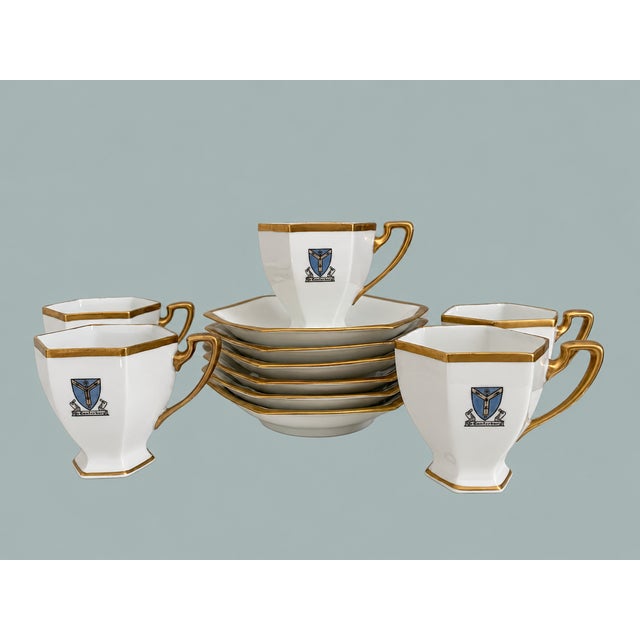 Antique Bernardaud Limoges “Ye Canterbury” Armorial Demitasse Set - 11 pcs For Sale - Image 11 of 11