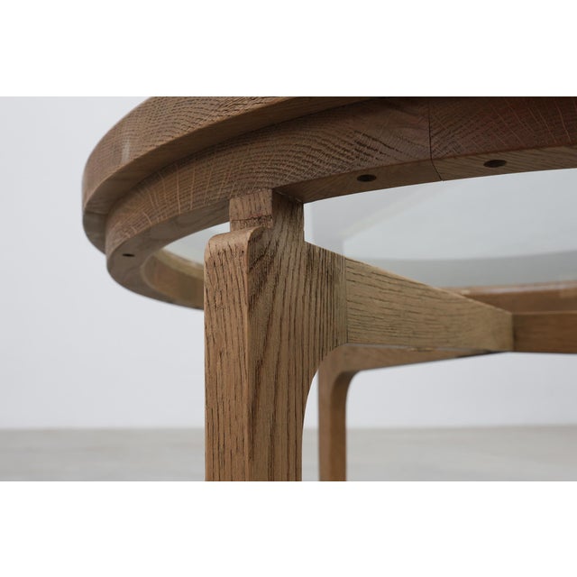1990s Modern Table in Cedar Wood and Glass, Italy, Late 20th Century For Sale - Image 5 of 12