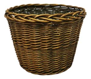 Large Round Woven Willow Log Basket