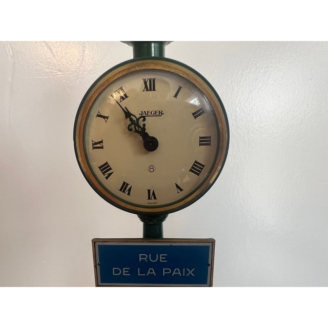Antique Jaeger Table Top Clock " Rue De La Paix" Street of Peace For Sale - Image 9 of 10