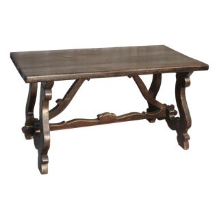 Refectory Style Wood Table, 1950s For Sale