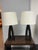 Design Plus Gallery presents a Pair of Sylvan Table Lamps from Crate & Barrel. Each lamp features a sculptural geometric...