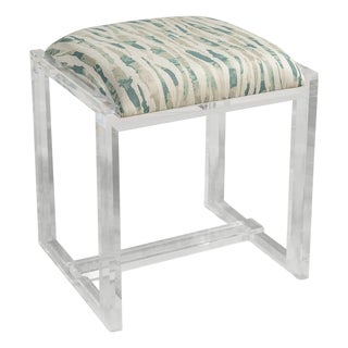 Glencoe Wilcrest Moss Lucite Bench For Sale