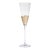 Fez Cut Glass Champagne Flute With Gold Leaf, Set of 4 For Sale