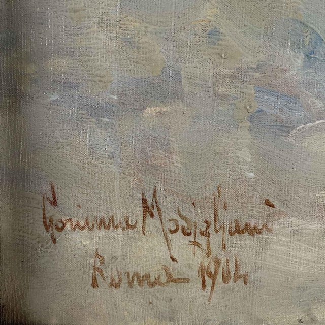 Corinna Modigliani, Portrait of a Little Girl, 1904, Oil on Canvas, Framed For Sale - Image 7 of 10