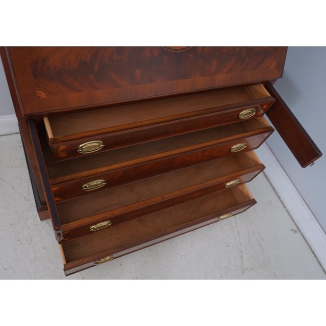 Hekman Flame Mahogany Secretary Desk For Sale In Philadelphia - Image 6 of 18