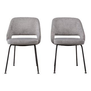 Set of Chairs in Metal and Fabric, 1970s For Sale