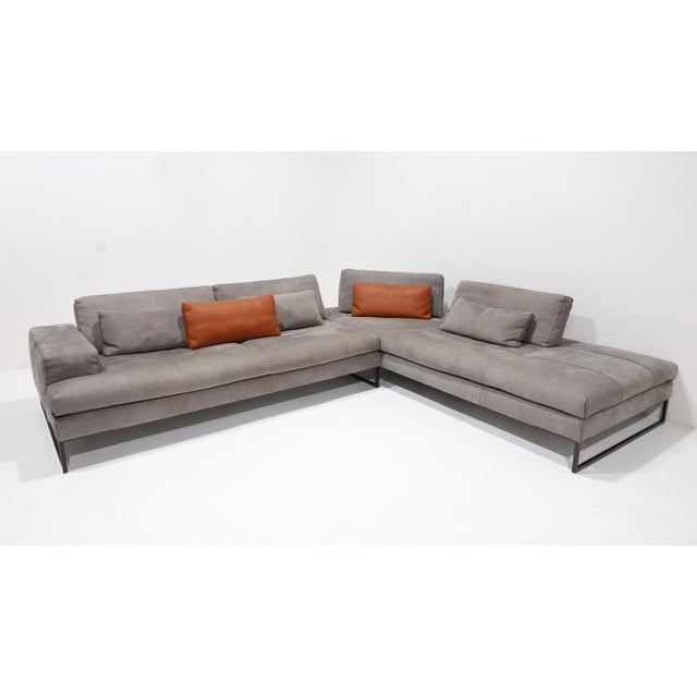 2010s Italian Sofa by Gamma, the Sunset Sofa in Leather, Designed by Gabriele Ghetti For Sale - Image 5 of 11