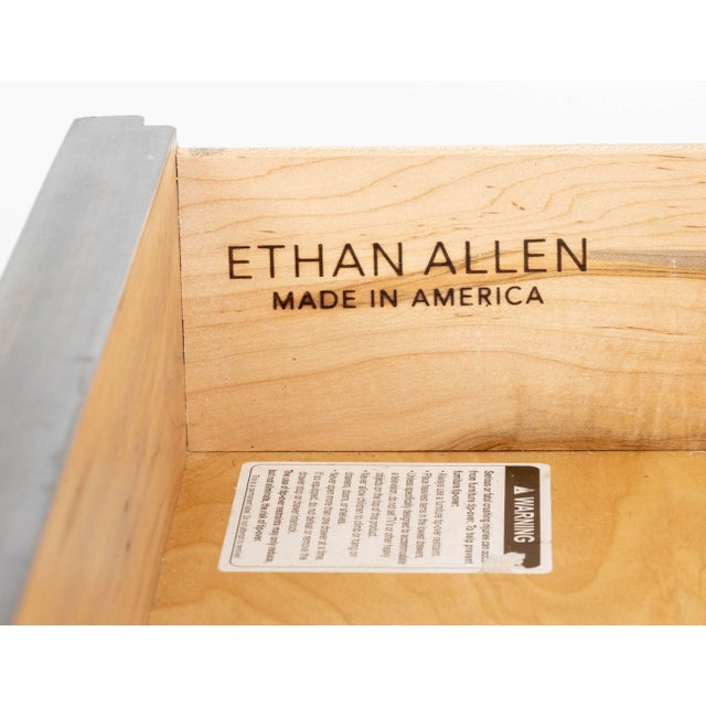 Gray Ethan Allen "Saxon" Gray Wood Sideboard For Sale - Image 8 of 9